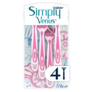 Gillette Venus Simply Venus 3 Disposable Razors Pack Of 4 16 St.