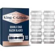 King C. Gillette Dubbeleggade Säkerhetsrakblad 10 Refiller