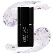 SEMILAC UV Gel Polish 925 Silver & Violet Drops