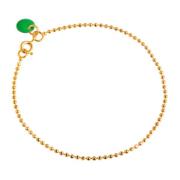 Enamel Ball Chain Green Armband 18 kt. Silber Vergoldet B16G-Green