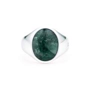 IX Studios Oval Signet Marble Ring Silber DMN0337RHGRMA