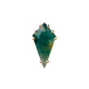 PDPAOLA Akiro Moss Agate Ohrring Single 18 kt. Silber vergoldet PG01-6...