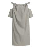 Arket Midi-Kleid mit Cut-outs Taupe, Alltagskleider in Größe 44