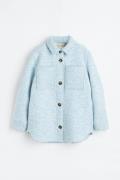 H&M Shacket aus Wollmix Hellblaumeliert, Jacken in Größe XS. Farbe: Li...