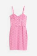 H&M Korsagenkleid aus Spitze Rosa, Party kleider in Größe XS. Farbe: P...