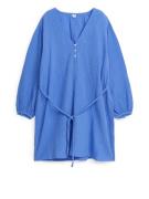 Arket Minikleid aus Baumwolle Blau, Alltagskleider in Größe 34. Farbe:...