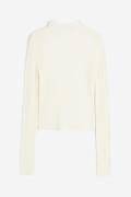 H&M Gerippter Pullover Cremefarben in Größe XXL. Farbe: Cream