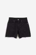 H&M Hohe Denim-Shorts Schwarz in Größe 56. Farbe: Black