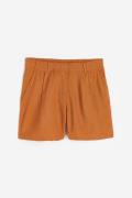 H&M Shorts aus Leinenmix Hellbraun in Größe 42. Farbe: Light brown
