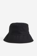 H&M Bucket Hat Schwarz, Hut in Größe S/54. Farbe: Black
