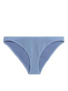 Arket Crinkle-Bikinihose mit niedrigem Bund Blau, Bikini-Unterteil in ...
