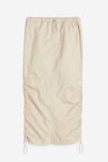 H&M Fallschirmrock aus Baumwolle Hellbeige, Röcke in Größe S. Farbe: L...