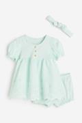 H&M 3-teiliges Baumwollset Mintgrün, Kleidung Sets in Größe 98. Farbe:...