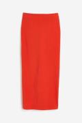 H&M Langer Jerseyrock Orangerot, Röcke in Größe L. Farbe: Orange-red