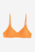H&M Wattiertes Bikinitop Orange, Bikini-Oberteil in Größe 36