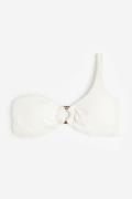 H&M Gepolstertes One-Shoulder-Bikinitop Weiß, Bikini-Oberteil in Größe...