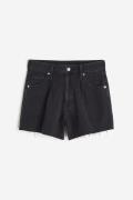 H&M Hohe Denim-Shorts Schwarz in Größe 34. Farbe: Black