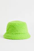 H&M Bucket Hat Neongrün, Hut in Größe 152/170. Farbe: Neon green