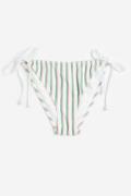 H&M Tie-Tanga Bikinihose Weiß/Gestreift, Bikini-Unterteil in Größe 50....