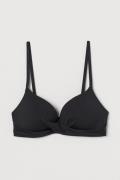H&M Push-up-Bikinitop Schwarz, Bikini-Oberteil in Größe 75D. Farbe: Bl...