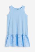 H&M Baumwollkleid in A-Linie Hellblau, Kleider Größe 92. Farbe: Light ...