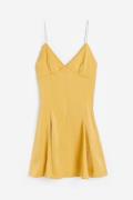 H&M Kleid mit Strassträgern Gelb, Party kleider in Größe XXL. Farbe: Y...