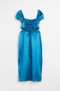H&M Glänzendes Kleid mit Cut-out Blau, Alltagskleider in Größe XS. Far...