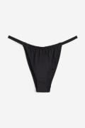 H&M Bikinihose Tanga Schwarz, Bikini-Unterteil in Größe 50. Farbe: Bla...