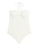 Arket Neckholder-Badeanzug Weiß, Badeanzüge in Größe 42. Farbe: White