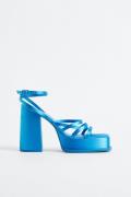 H&M Plateau-Sandalen Blau, Heels in Größe 41. Farbe: Blue