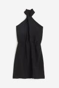 H&M Neckholderkleid Schwarz, Alltagskleider in Größe XL. Farbe: Black