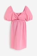 H&M MAMA Kleid mit Twistdetail Rosa, Kleider in Größe XL. Farbe: Pink