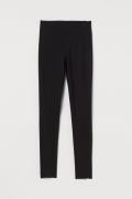 H&M Leggings mit Zippern Schwarz in Größe S. Farbe: Black