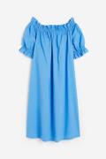 H&M Off-Shoulder-Kleid Blau, Alltagskleider in Größe L. Farbe: Blue
