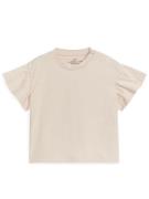 Arket T-Shirt mit Rüschen Beige, T-Shirts & Tops in Größe 62/68
