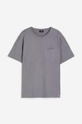 H&M T-Shirt mit Tasche Regular Fit Dunkelgraumeliert in Größe M. Farbe...
