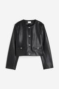 H&M Beschichtete Jacke Schwarz, Jacken in Größe XS. Farbe: Black