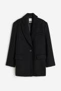 H&M Blazer aus Wollmischung Schwarz, Blazers in Größe S. Farbe: Black