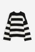 H&M Pullover Schwarz/Gestreift in Größe S. Farbe: Black/striped