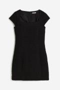 H&M Bouclé-Kleid Schwarz, Alltagskleider in Größe 44. Farbe: Black