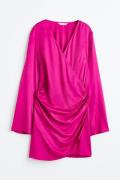H&M Bodycon-Kleid mit Raffungen Fuchsia, Party kleider in Größe XS