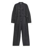 Arket Denim-Jumpsuit Grau, Jumpsuits in Größe 34. Farbe: Grey