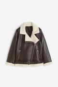 H&M Fliegerjacke Dunkelbraun, Jacken in Größe S. Farbe: Dark brown