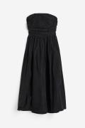 H&M Bandeau-Kleid Schwarz, Alltagskleider in Größe 40. Farbe: Black