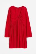 H&M Plissiertes Jerseykleid Rot, Party kleider in Größe M. Farbe: Red