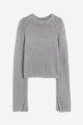 H&M Pullover in Linksstrick Grau Größe XS. Farbe: Grey