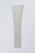 Weekday Netzstoffrock mit Perlen Ecru, Röcke in Größe XS/S