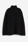 H&M Turtleneck-Pullover aus Mohairmix Schwarz in Größe S. Farbe: Black