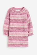 H&M Strickkleid Rosa/Gestreift, Kleider in Größe 92. Farbe: Pink/strip...
