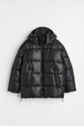 H&M Puffer Jacket Oversized Fit Schwarz, Jacken in Größe L. Farbe: Bla...